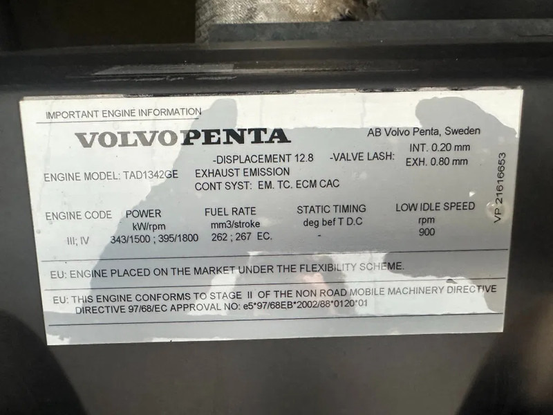 Generator set SDMO Volvo TAD 1342GE 440 kVA Silent generatorset: picture 9 Generator set SDMO Volvo TAD 1342GE 440 kVA Silent generatorset: picture 9