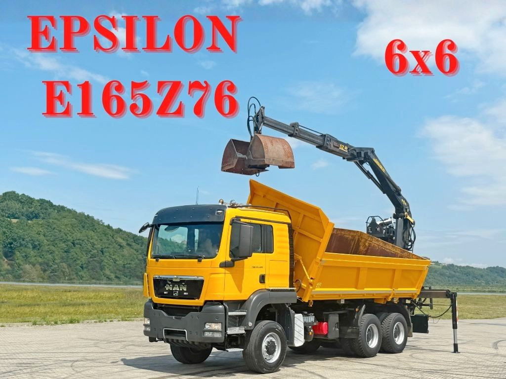 MAN TGS 33.480*KIPPER 5,10m * EPSILON E165Z76* 6x6 MAN TGS 33.480*KIPPER 5,10m * EPSILON E165Z76* 6x6 - Crane truck, Tipper: picture 1 MAN TGS 33.480*KIPPER 5,10m * EPSILON E165Z76* 6x6 MAN TGS 33.480*KIPPER 5,10m * EPSILON E165Z76* 6x6 - Crane truck, Tipper: picture 1