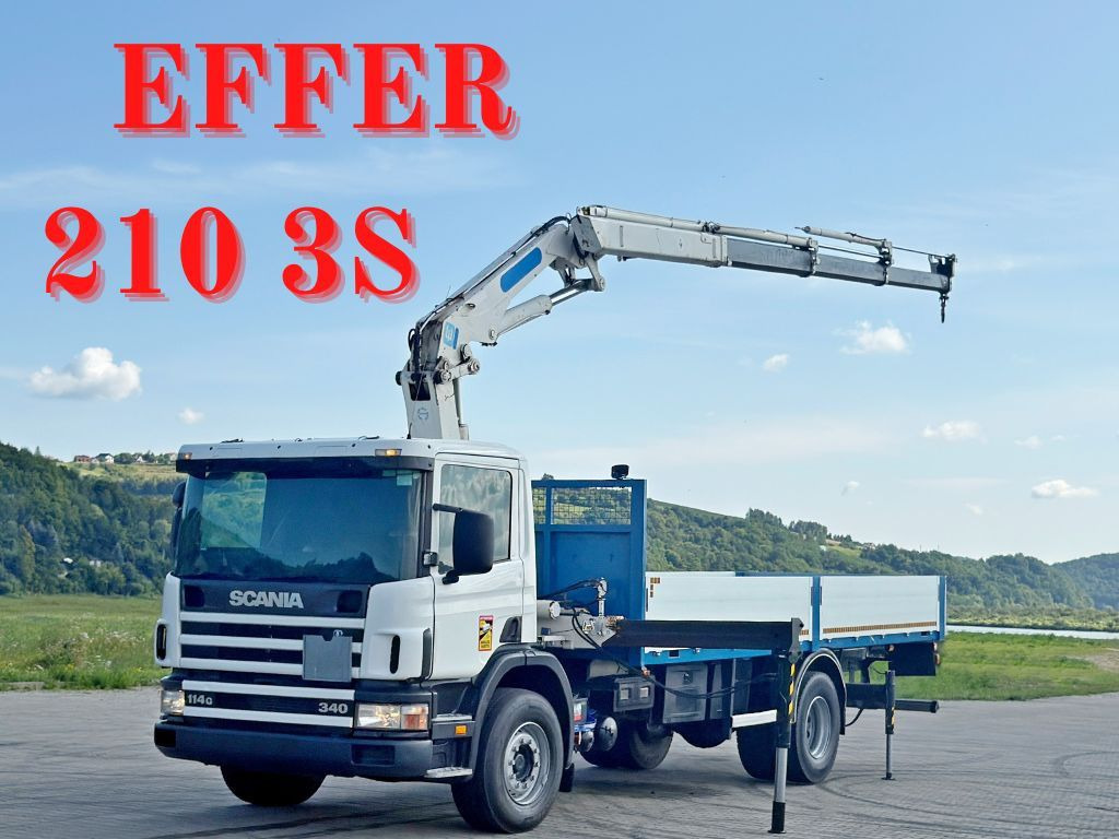 Scania 114 G 340 * PRITSCHE 7,00m * EFFER 210 3S + FUNK - Crane truck: picture 1 Scania 114 G 340 * PRITSCHE 7,00m * EFFER 210 3S + FUNK - Crane truck: picture 1