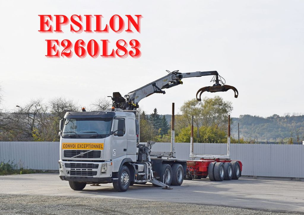 Volvo FH 520 * EPSILON E260L83 * Anhänger /6x4 - Log truck, Crane truck: picture 1 Volvo FH 520 * EPSILON E260L83 * Anhänger /6x4 - Log truck, Crane truck: picture 1