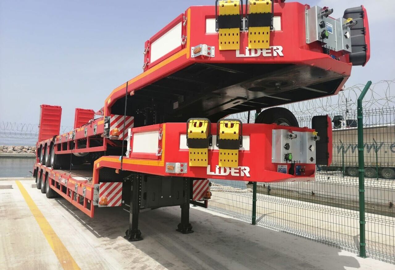 New Low loader semi-trailer for transportation of heavy machinery LIDER 2025  READY IN STOCK 50 TONS CAPACITY LOWBED: picture 16
