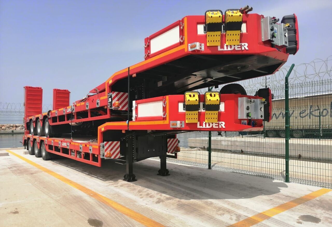 New Low loader semi-trailer for transportation of heavy machinery LIDER 2025  READY IN STOCK 50 TONS CAPACITY LOWBED: picture 9
