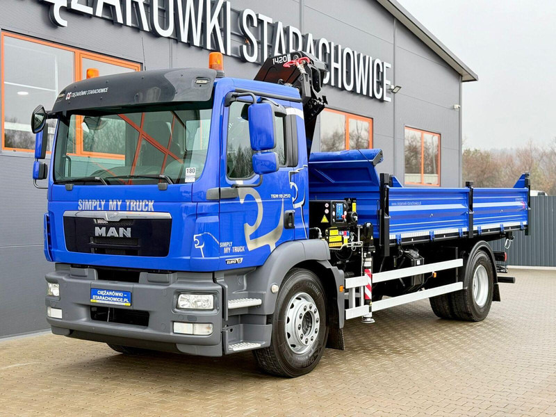 MAN TGM TGL TGS 18.250 // wywrotka 3-S + HDS HMF 1420 - K2 // bu - Tipper, Crane truck: picture 2 MAN TGM TGL TGS 18.250 // wywrotka 3-S + HDS HMF 1420 - K2 // bu - Tipper, Crane truck: picture 2