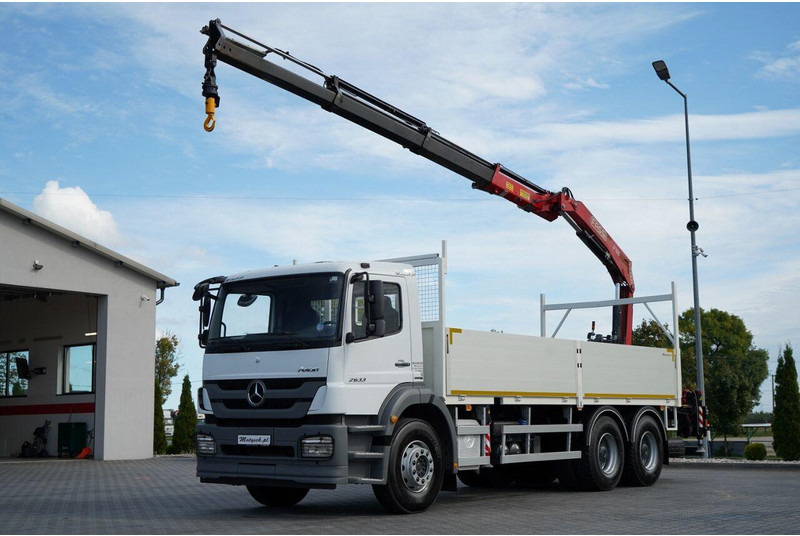 Mercedes-Benz / AXOR 2633 / 6X4 / SKRZYNIOWY - 6,55 M / MOCNA PODŁOGA / HDS FA - Dropside/ Flatbed truck, Crane truck: picture 1 Mercedes-Benz / AXOR 2633 / 6X4 / SKRZYNIOWY - 6,55 M / MOCNA PODŁOGA / HDS FA - Dropside/ Flatbed truck, Crane truck: picture 1