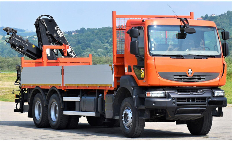 Renault KERAX 410 * HIAB 144 B-3 HIDUO / 6x4 * TOP - Dropside/ Flatbed truck, Crane truck: picture 3 Renault KERAX 410 * HIAB 144 B-3 HIDUO / 6x4 * TOP - Dropside/ Flatbed truck, Crane truck: picture 3
