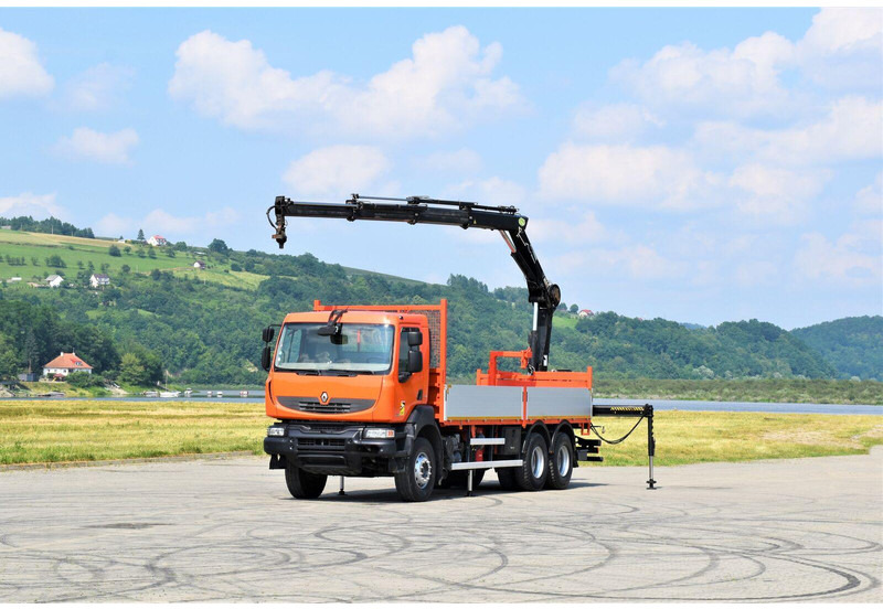 Renault KERAX 410 * HIAB 144 B-3 HIDUO / 6x4 * TOP - Dropside/ Flatbed truck, Crane truck: picture 2 Renault KERAX 410 * HIAB 144 B-3 HIDUO / 6x4 * TOP - Dropside/ Flatbed truck, Crane truck: picture 2