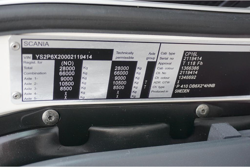 Cab chassis truck Scania P 410 / ACC / E 6 / BDF + WINDA / 7.15 , 7.45, 7.82 M / OŚ SKRĘT: picture 11 Cab chassis truck Scania P 410 / ACC / E 6 / BDF + WINDA / 7.15 , 7.45, 7.82 M / OŚ SKRĘT: picture 11