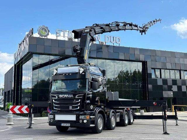 Dropside/ Flatbed truck, Crane truck Scania R560 8x2 PALFINGER PK 92002 SH Fly Jib Winch 5t: picture 11