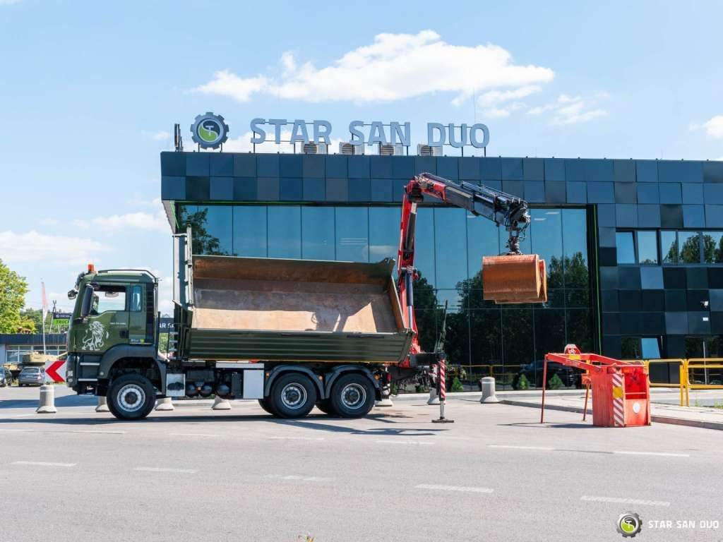 MAN TGS 35.480 PALFINGER PK 20002 HDS Grapple Tippe - Crane truck: picture 1 MAN TGS 35.480 PALFINGER PK 20002 HDS Grapple Tippe - Crane truck: picture 1