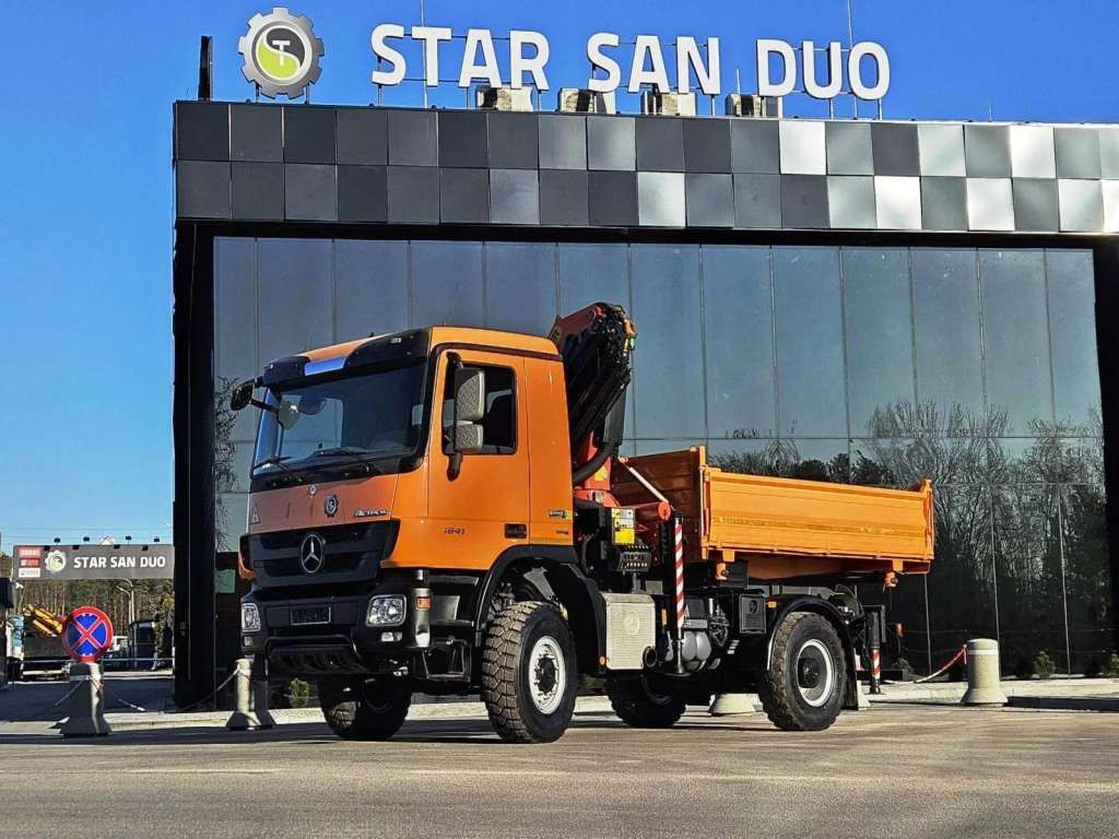 Mercedes-Benz ACTROS 1841 4x4 PALFINGER PK 22002 CRANE KIPER - Tipper, Crane truck: picture 3 Mercedes-Benz ACTROS 1841 4x4 PALFINGER PK 22002 CRANE KIPER - Tipper, Crane truck: picture 3