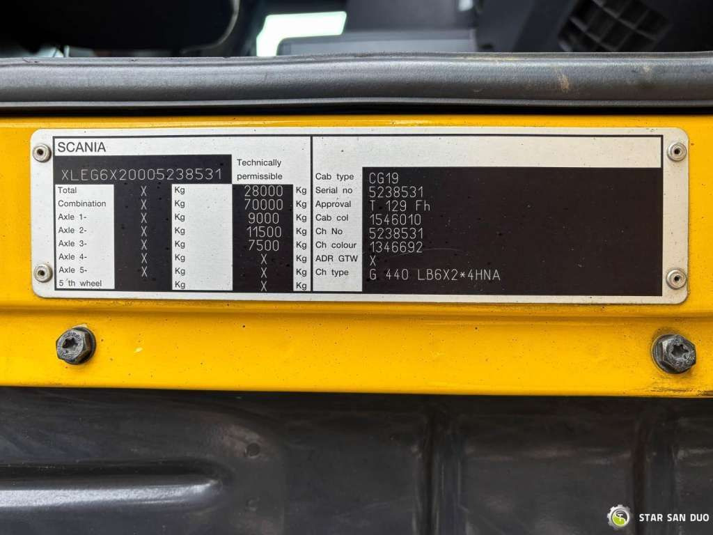 Crane truck Scania  G440 6x2 PALFINGER PK 34002SH Crane Kran: picture 23