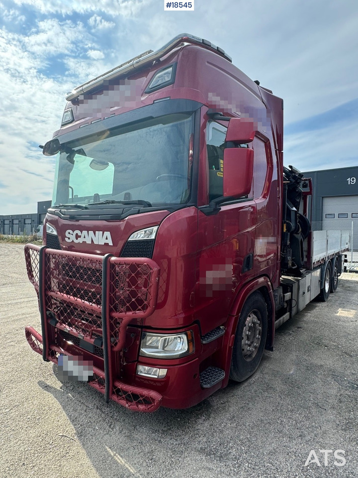 Dropside/ Flatbed truck, Crane truck Scania R500: picture 8