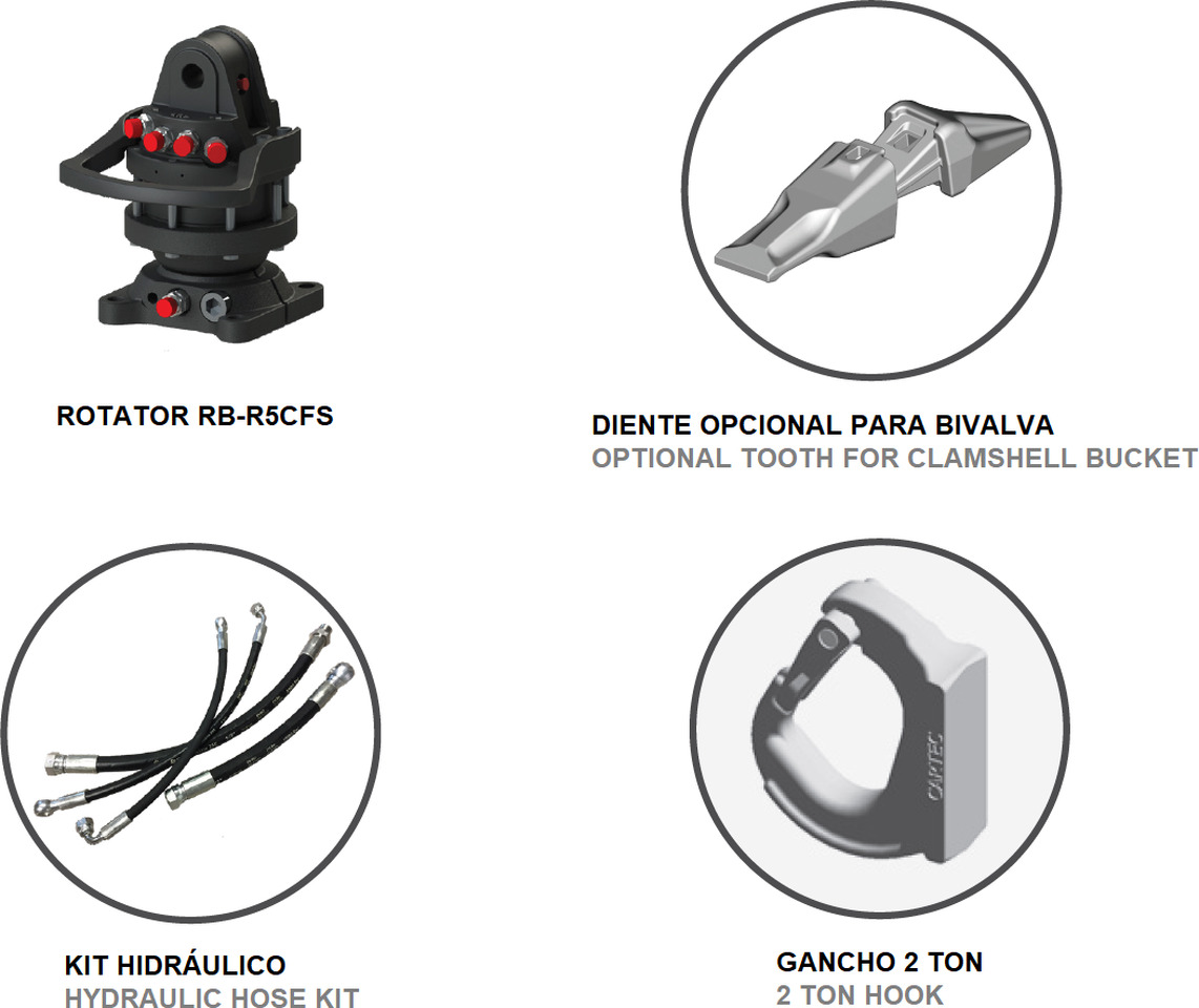 Clamshell bucket with sidewalls BV-L 400 - Clamshell bucket for Loader crane: picture 3 Clamshell bucket with sidewalls BV-L 400 - Clamshell bucket for Loader crane: picture 3
