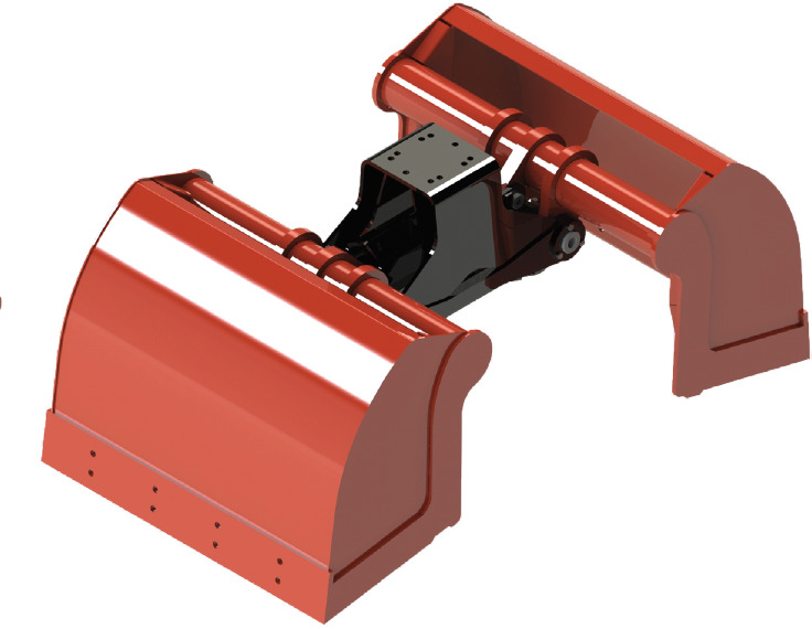 Clamshell bucket with sidewalls BV-L 50 - Clamshell bucket for Loader crane: picture 1 Clamshell bucket with sidewalls BV-L 50 - Clamshell bucket for Loader crane: picture 1