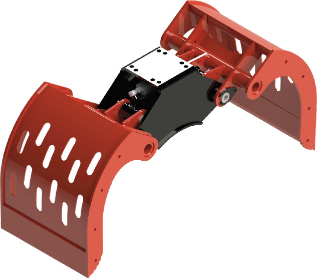 Pearced clamshell buckets withouth side-walls BV-MR 125 SG - Clamshell bucket for Loader crane: picture 1 Pearced clamshell buckets withouth side-walls BV-MR 125 SG - Clamshell bucket for Loader crane: picture 1