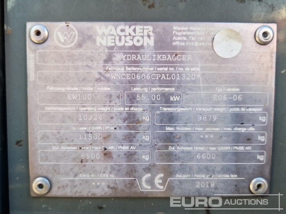 Wheel excavator 2018 Wacker Neuson EW100: picture 44