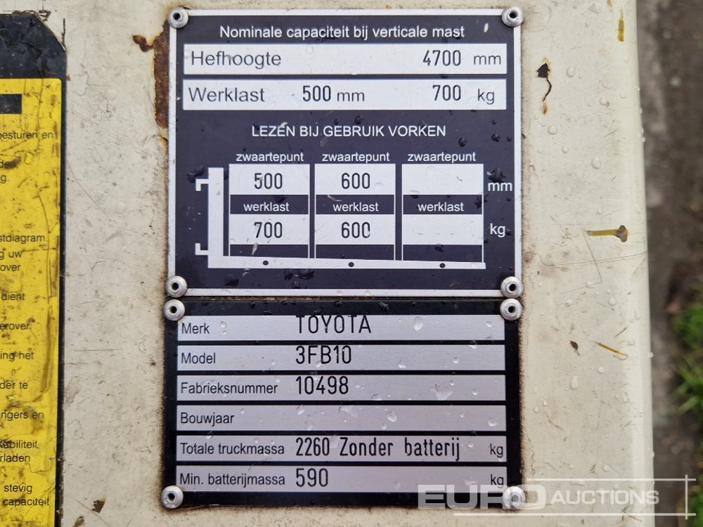 Forklift Toyota 3FB10: picture 23 Forklift Toyota 3FB10: picture 23