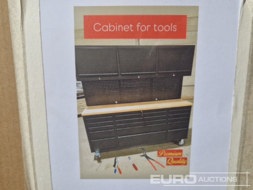 Unused 72" 15 Drawer Tool Cabinet with Peg Board - Workshop equipment: picture 3 Unused 72" 15 Drawer Tool Cabinet with Peg Board - Workshop equipment: picture 3