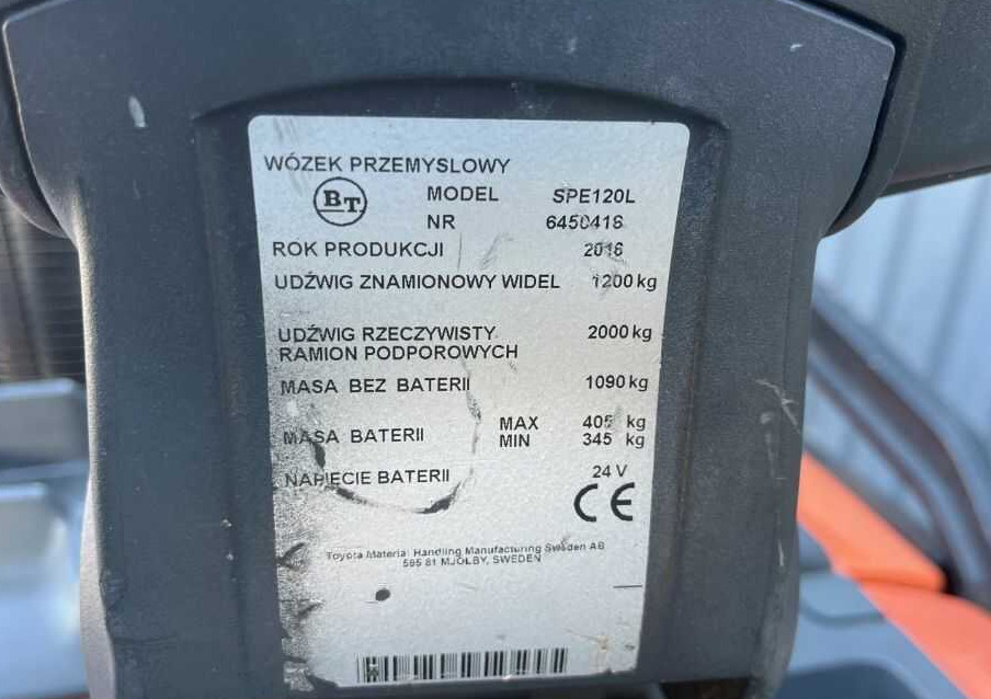 BT SPE120L - Stacker: picture 4 BT SPE120L - Stacker: picture 4
