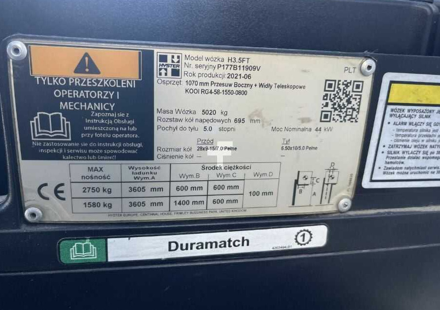 Hyster H3.5FT - LPG forklift: picture 4 Hyster H3.5FT - LPG forklift: picture 4