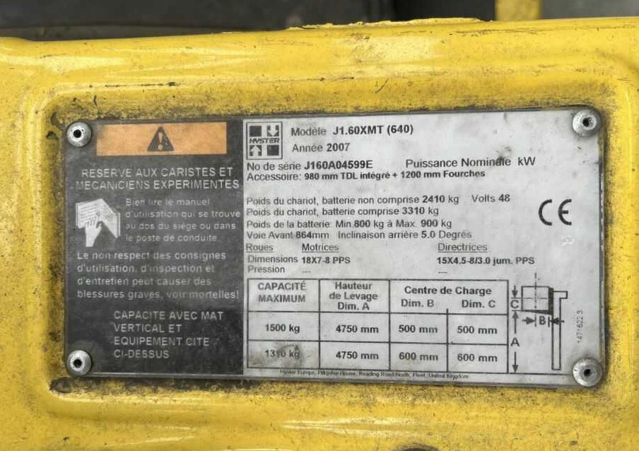 Hyster J1.6XMT - Electric forklift: picture 4 Hyster J1.6XMT - Electric forklift: picture 4