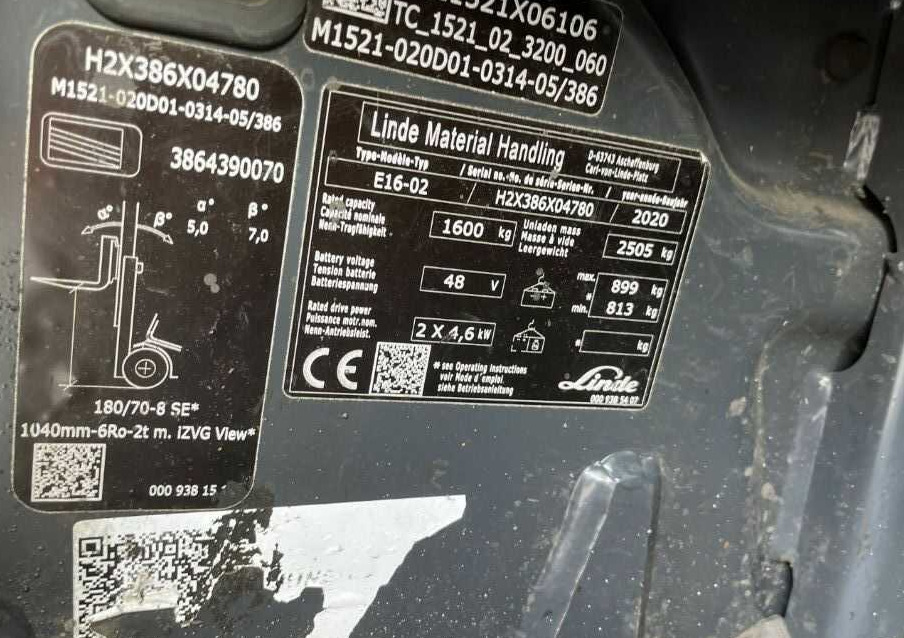 Linde E16-02 - Electric forklift: picture 4 Linde E16-02 - Electric forklift: picture 4