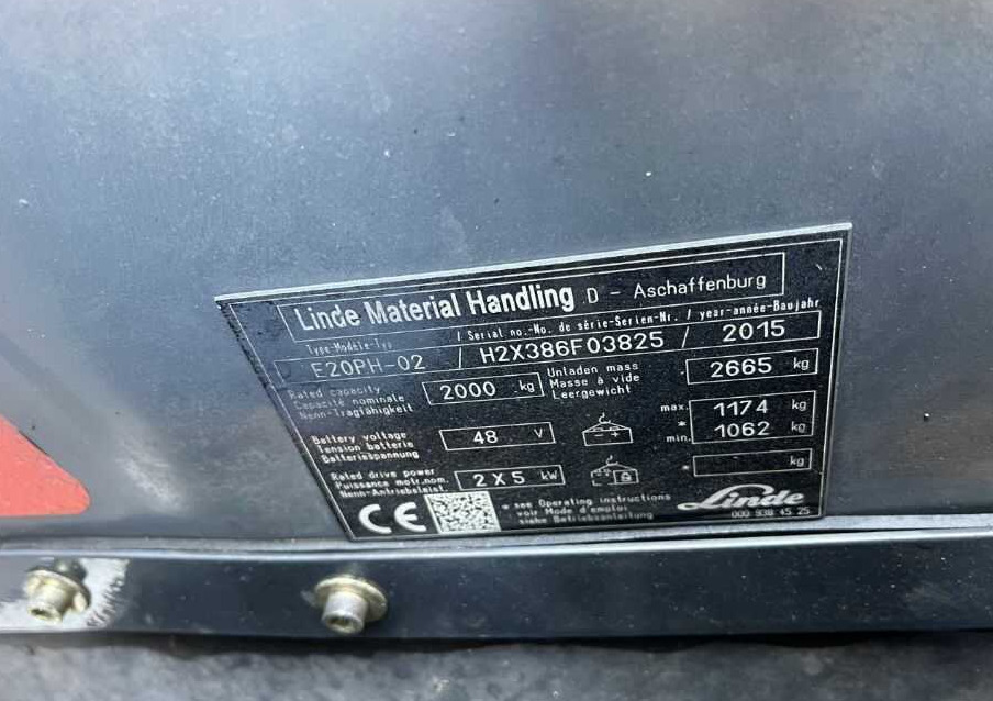 Linde E20PH-02 - Electric forklift: picture 4 Linde E20PH-02 - Electric forklift: picture 4