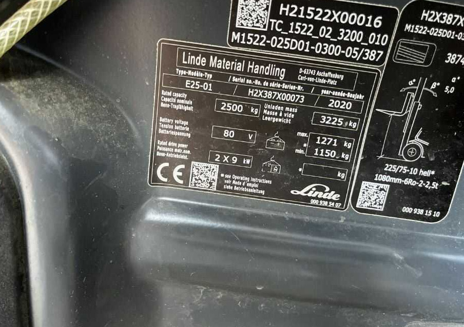 Linde E25-01 - Electric forklift: picture 4 Linde E25-01 - Electric forklift: picture 4