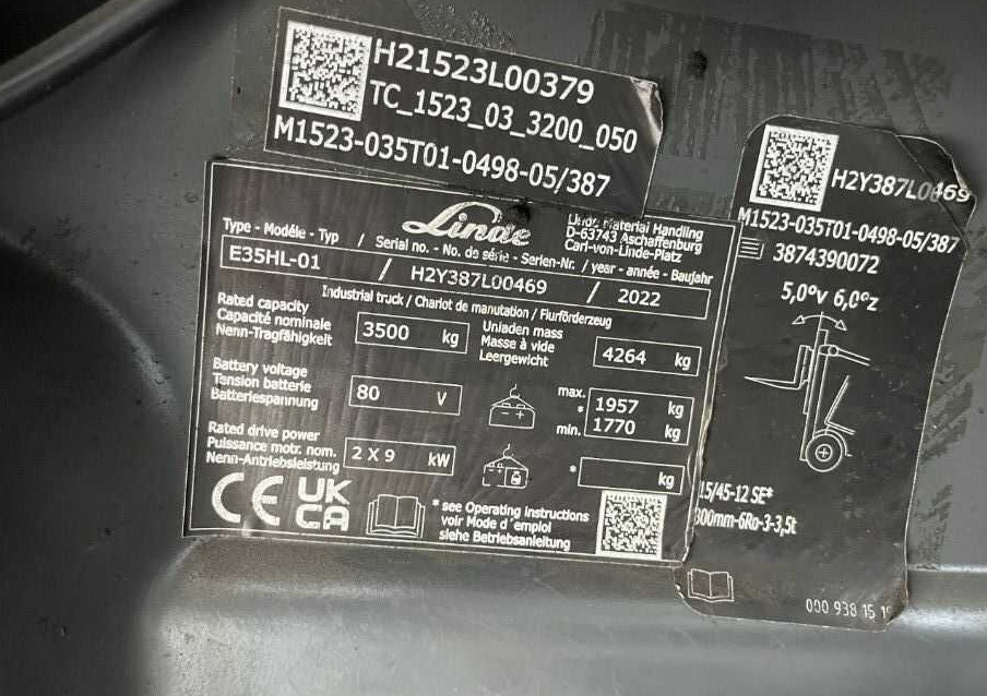 Linde E35HL-01 - Electric forklift: picture 4 Linde E35HL-01 - Electric forklift: picture 4