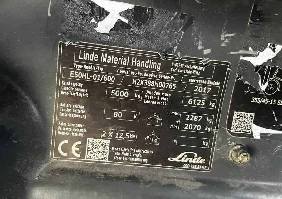 Linde E50HL-01/600 - Electric forklift: picture 4 Linde E50HL-01/600 - Electric forklift: picture 4