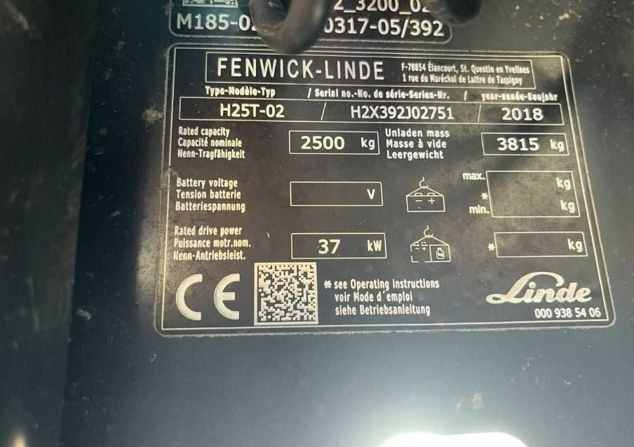 Linde H25T-02 - LPG forklift: picture 4 Linde H25T-02 - LPG forklift: picture 4