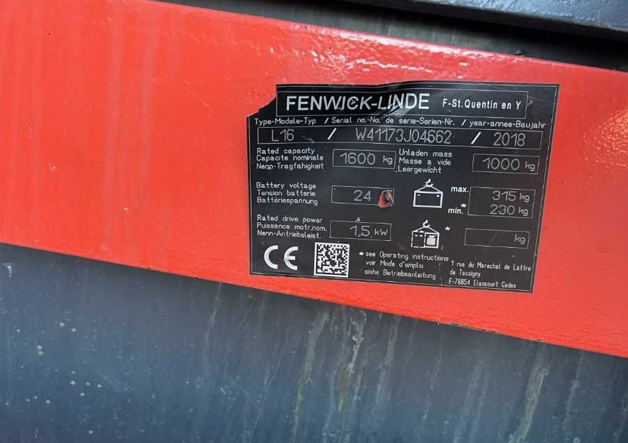 Linde L16 - Stacker: picture 4 Linde L16 - Stacker: picture 4