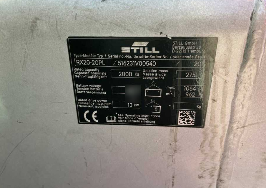Still RX20-20PL - Electric forklift: picture 4 Still RX20-20PL - Electric forklift: picture 4