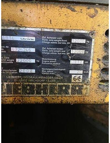 Liebherr A914 - - Excavator: picture 4 Liebherr A914 - - Excavator: picture 4