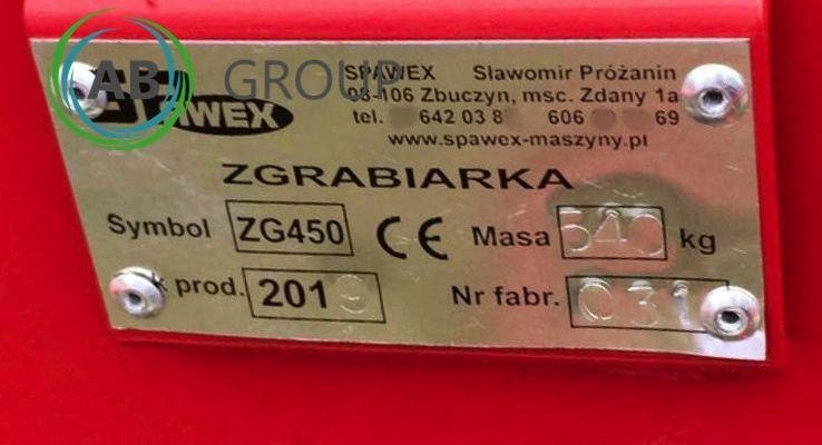 Spawex rotary rake ZG-450 - Tedder/ Rake: picture 4 Spawex rotary rake ZG-450 - Tedder/ Rake: picture 4