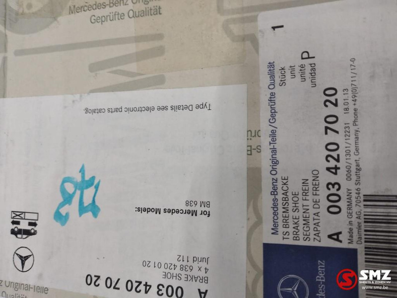Mercedes-Benz Remschoen achter mercedes vito w638 a0034207020 - Brake parts for Truck: picture 2 Mercedes-Benz Remschoen achter mercedes vito w638 a0034207020 - Brake parts for Truck: picture 2