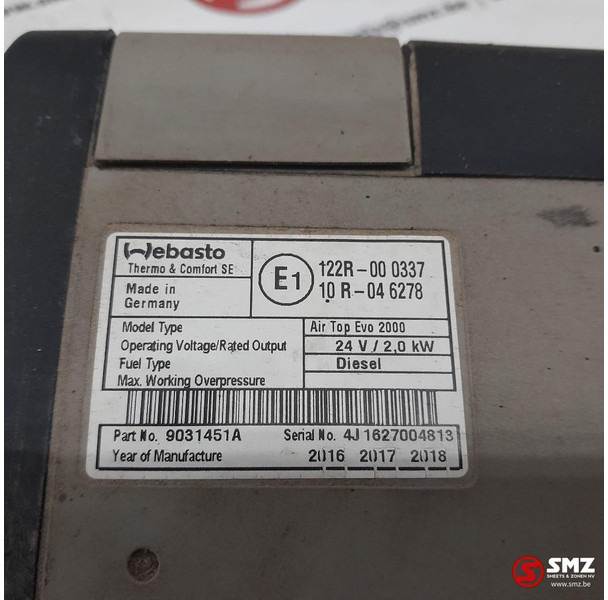 Renault Occ standverwarming Air Top Evo 2000 Renault - Heating/ Ventilation for Truck: picture 4 Renault Occ standverwarming Air Top Evo 2000 Renault - Heating/ Ventilation for Truck: picture 4