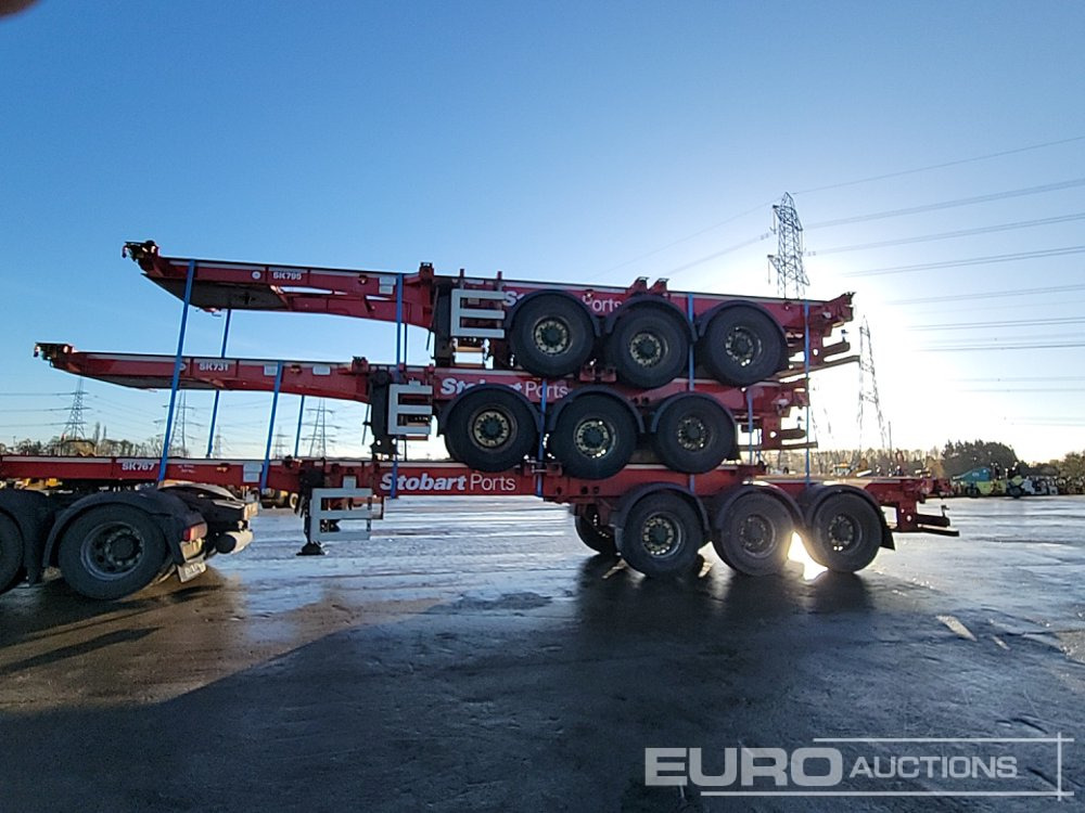 2015 SDC Tri Axle Sliding Skeletal Trailer (3 of) - Dropside/ Flatbed semi-trailer: picture 2 2015 SDC Tri Axle Sliding Skeletal Trailer (3 of) - Dropside/ Flatbed semi-trailer: picture 2