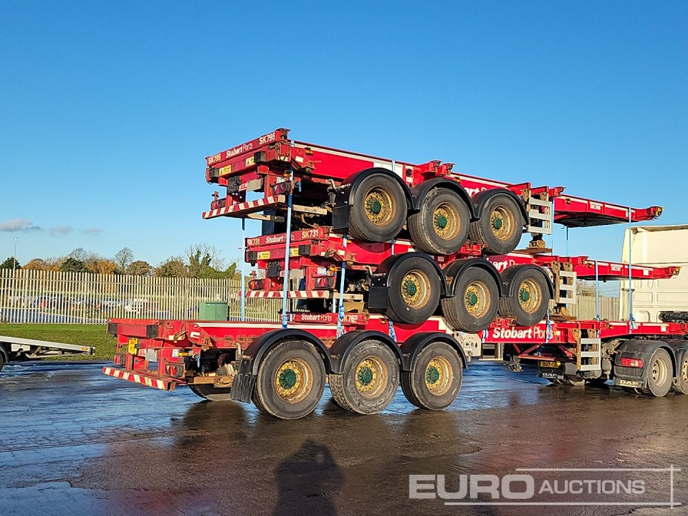 2015 SDC Tri Axle Sliding Skeletal Trailer (3 of) - Dropside/ Flatbed semi-trailer: picture 5 2015 SDC Tri Axle Sliding Skeletal Trailer (3 of) - Dropside/ Flatbed semi-trailer: picture 5