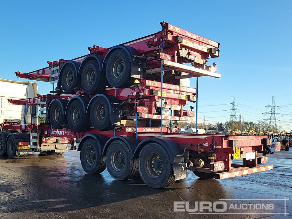 2015 SDC Tri Axle Sliding Skeletal Trailer (3 of) - Dropside/ Flatbed semi-trailer: picture 3 2015 SDC Tri Axle Sliding Skeletal Trailer (3 of) - Dropside/ Flatbed semi-trailer: picture 3