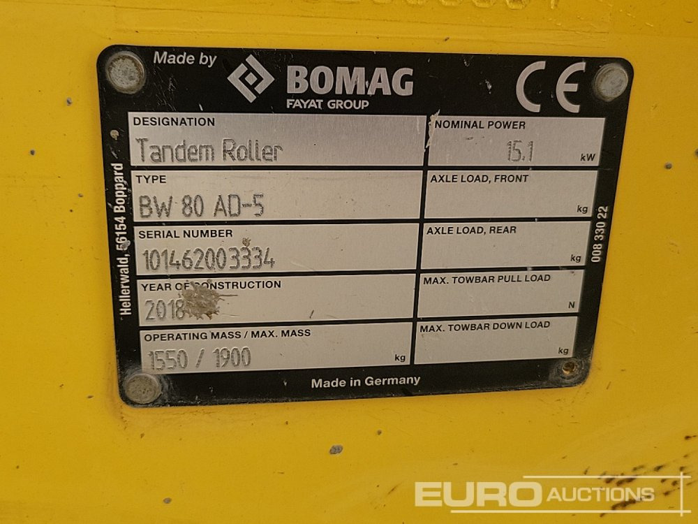 Roller 2018 Bomag BW80AD-5: picture 38