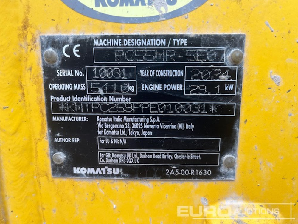 Mini excavator 2024 Komatsu PC55MR-5E0: picture 10 Mini excavator 2024 Komatsu PC55MR-5E0: picture 10