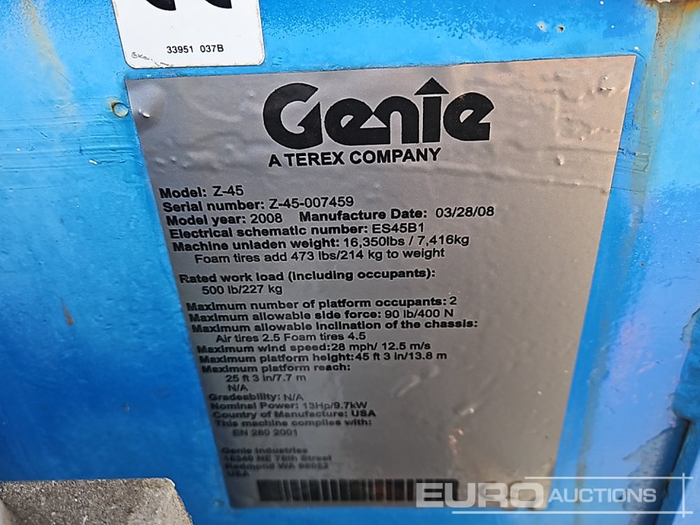 Aerial platform Genie Z45: picture 43
