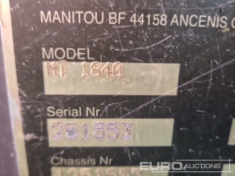 Telescopic handler Manitou MT1840: picture 46