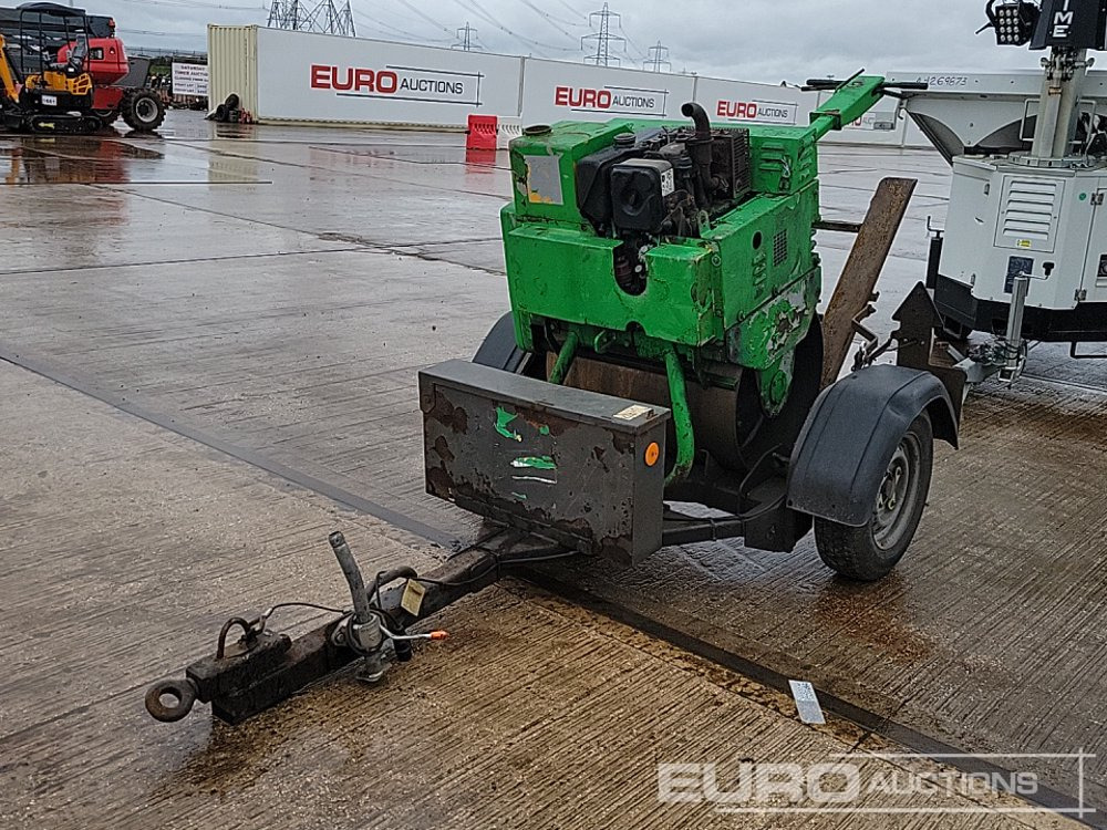 Pedestrian Single Drum Vibrating Roller, Single Axle Trailer - Asphalt machine: picture 1 Pedestrian Single Drum Vibrating Roller, Single Axle Trailer - Asphalt machine: picture 1
