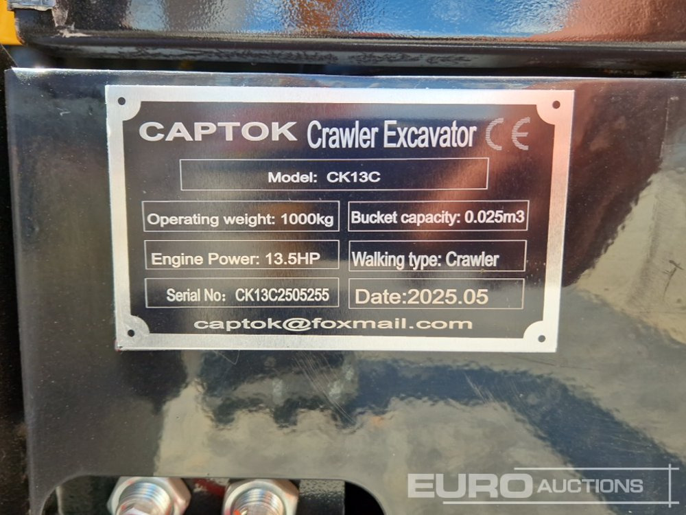 Mini excavator Unused 2025 Captok CK13C: picture 35