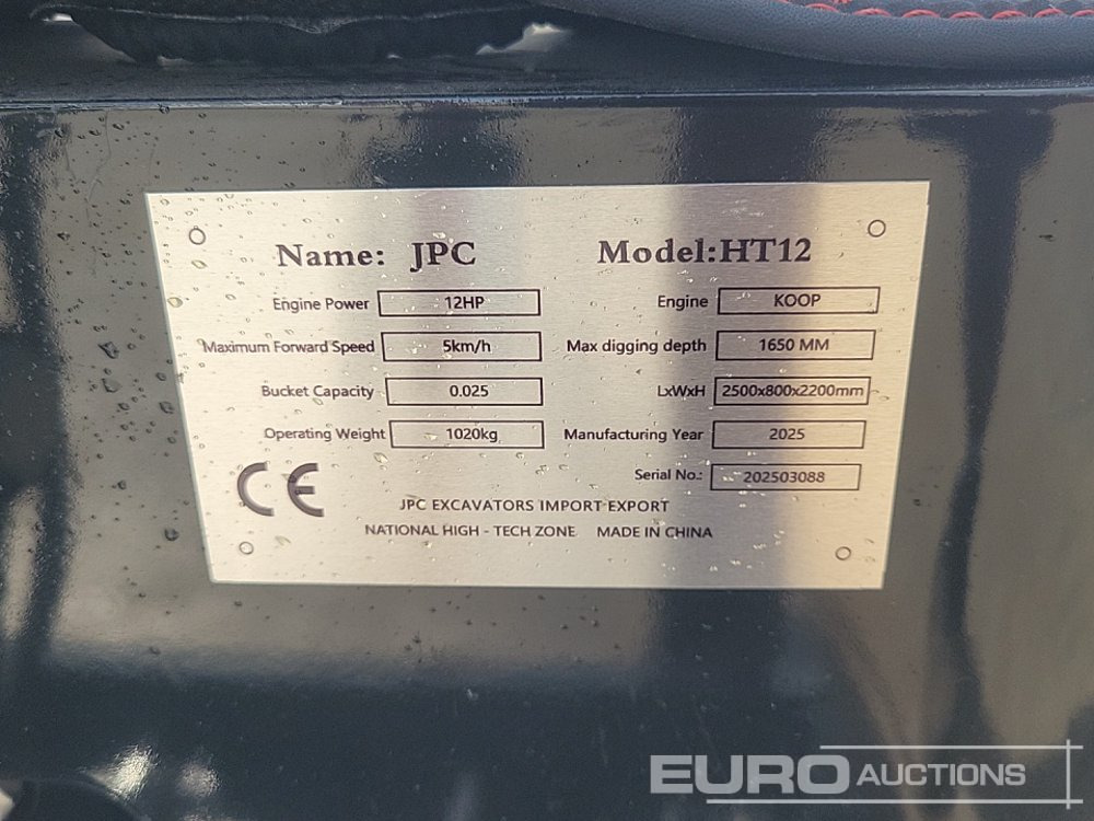 Mini excavator Unused 2025 JPC HT12: picture 37