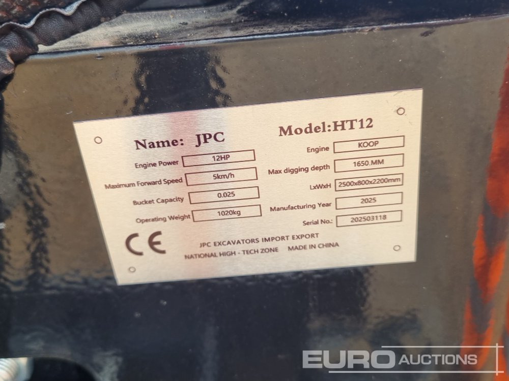 Mini excavator Unused 2025 JPC HT12: picture 45