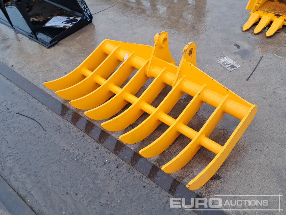 Unused 44" Rake 45mm Pin to suit 4-6 Ton Excavator - Bucket: picture 1 Unused 44" Rake 45mm Pin to suit 4-6 Ton Excavator - Bucket: picture 1