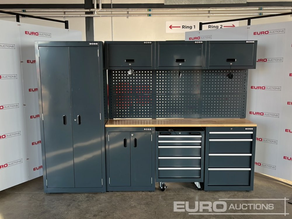 Unused Boss 2.6m 9 Drawer, 5 Cabinet Tool Station - Workshop equipment: picture 2 Unused Boss 2.6m 9 Drawer, 5 Cabinet Tool Station - Workshop equipment: picture 2
